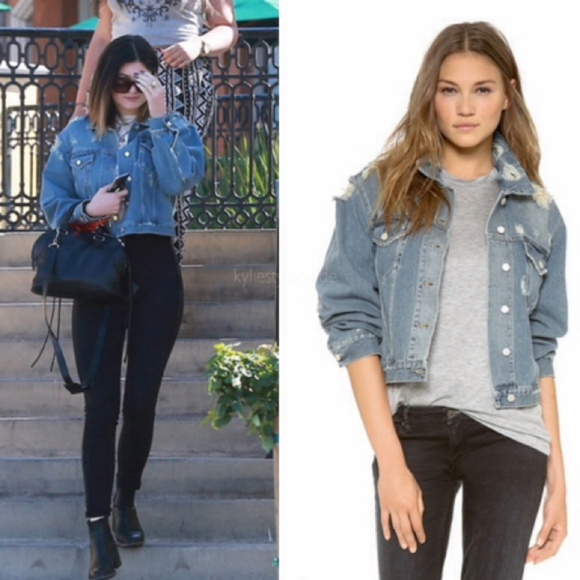 Acne Studios Jackets & Blazers - Distressed Acne Denim Jean Jacket